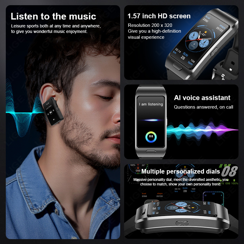 Auricolari Bluetooth LIGE, Sma - Smartwatch Headset recensione e prezzo