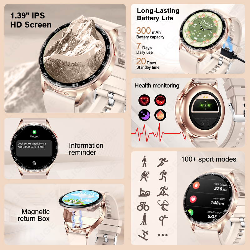 LIGE 2 In 1 TWS Auricolare Ast - Smartwatch Headset recensione e prezzo